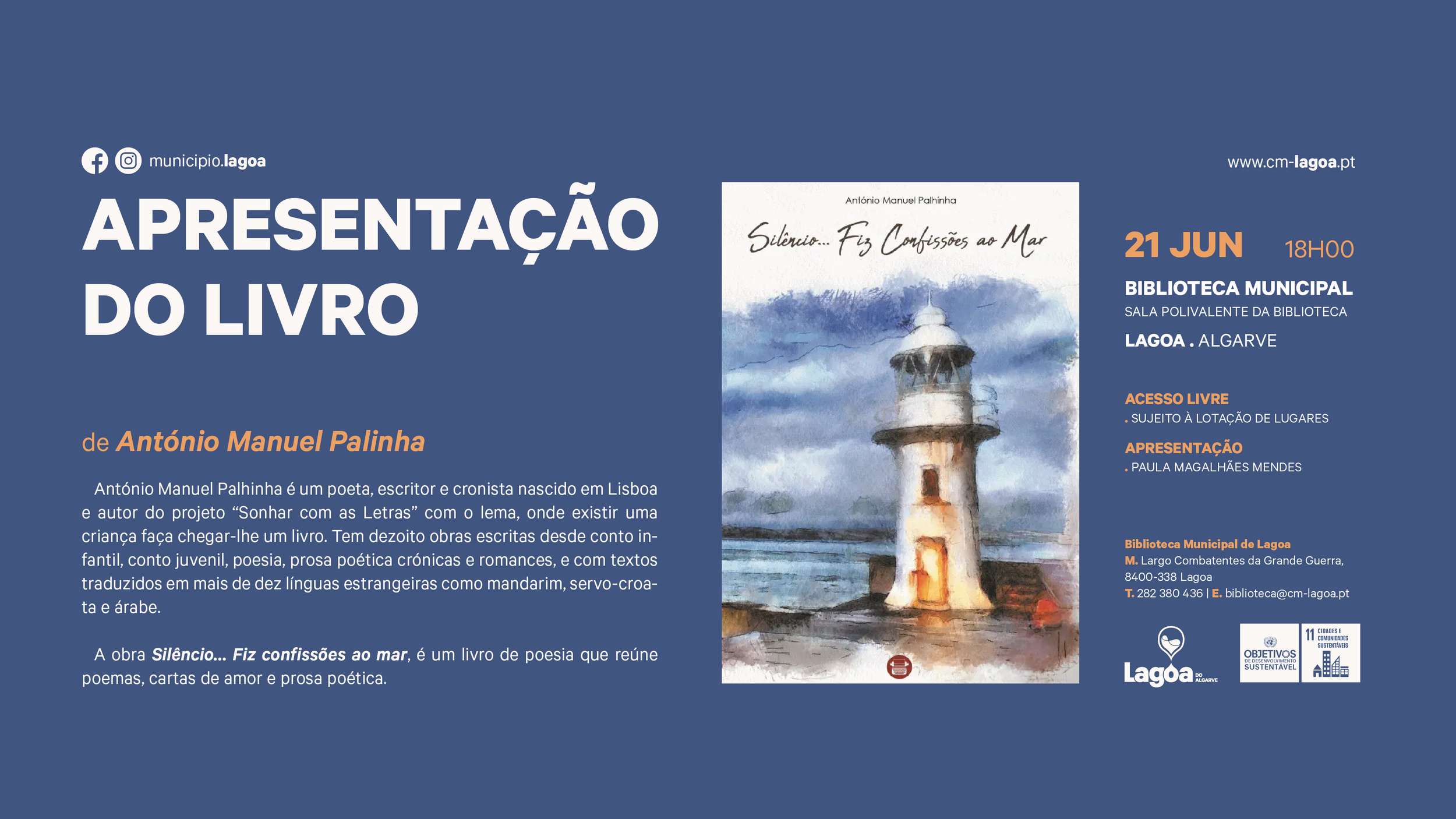 Apresentação pública do livro "Silêncio… Fiz confissões ao mar" de António Manuel Palhinha