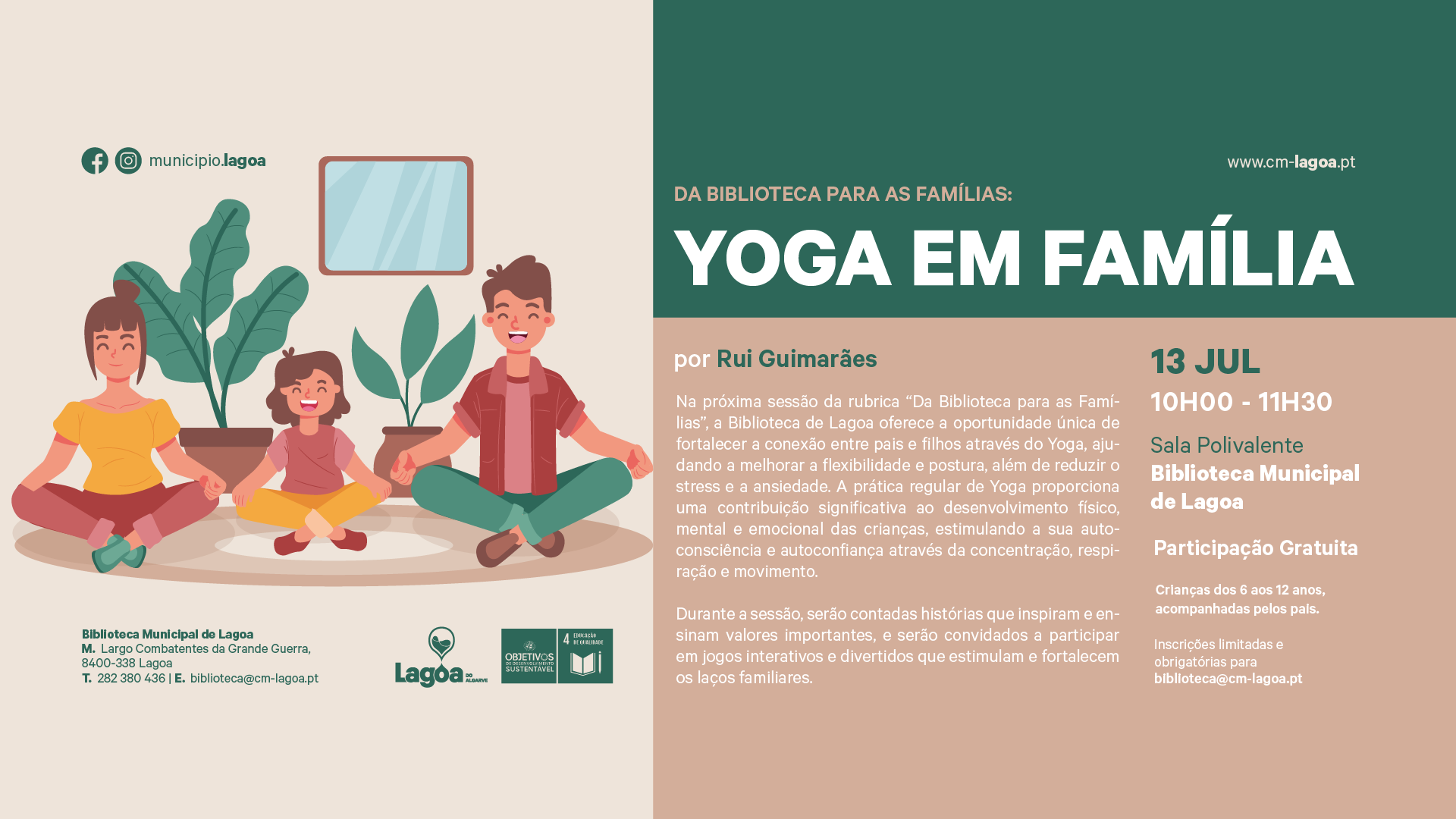 Da Biblioteca para as Famílias: Yoga em Família por Rui Guimarães