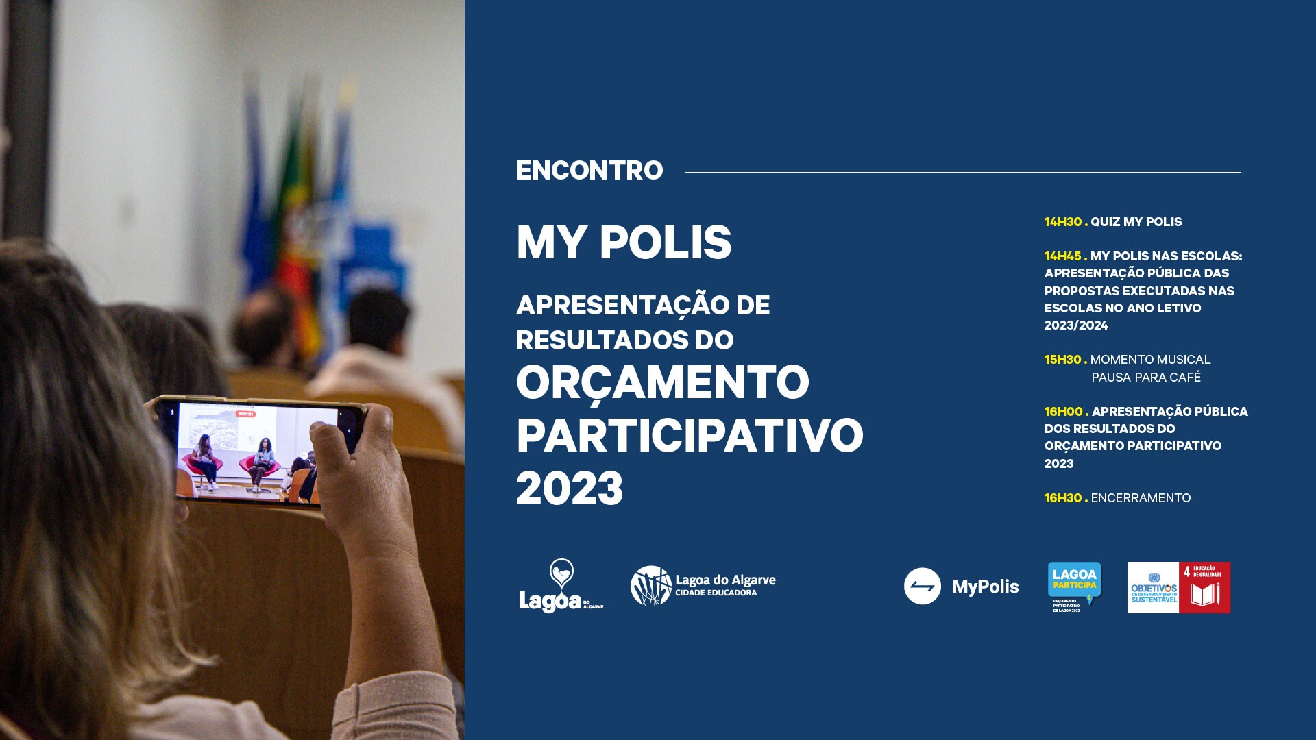 Encontro My Polis - Apresentação de resultados do Orçamento Participativo 2023