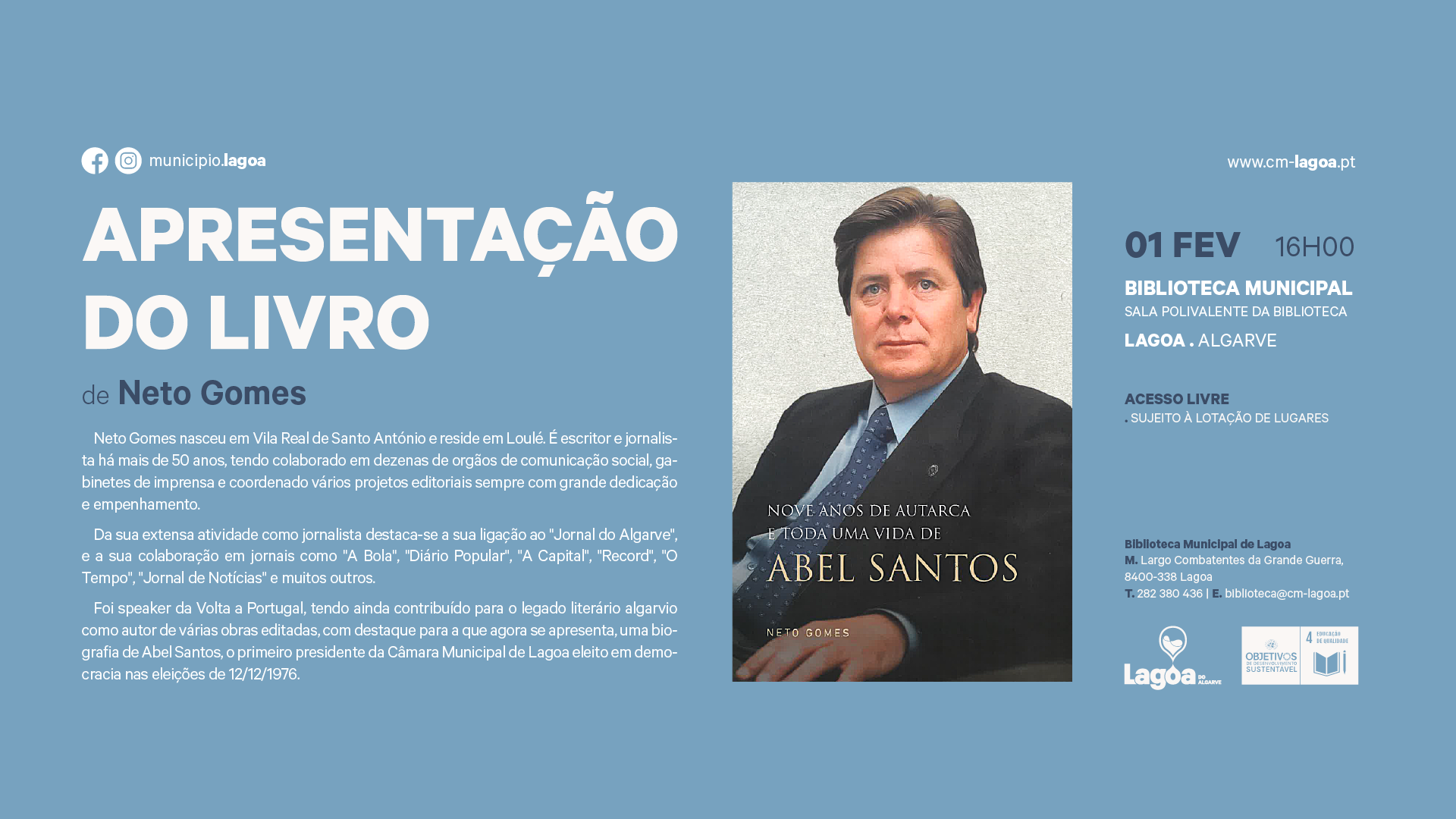 Apresentação Pública da Obra Bibliográfica | Nove anos de autarca e toda uma vida de Abel Santos