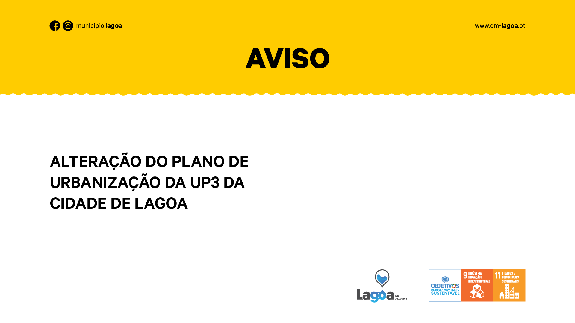 Alteração do Plano de Urbanização da UP3 da Cidade de Lagoa